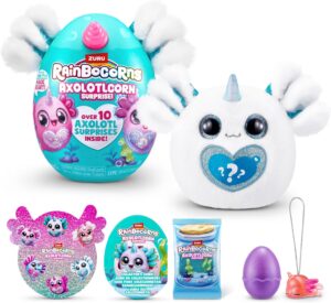 PELUCHE AJOLOTE AXOLOTLCORN RAINBOCORNS EN HUEVO EXP 6