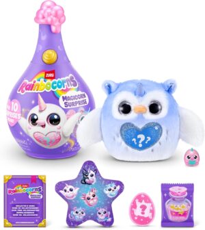 PELUCHE ANIMALES MAGICORN RAINBOCORNS EN BOTELLA SORPRESA EXP 6