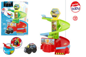PISTA LANZA COCHES CON 1 COCHE 7CM
