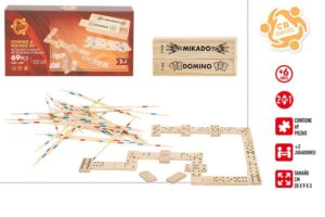 SET DOMINO Y MIKADO MADERA