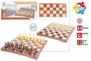 JUEGO AJEDREZ-DAMAS MAGNETICO 30X30