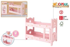 LITERA DE MADERA PARA MUÑECAS