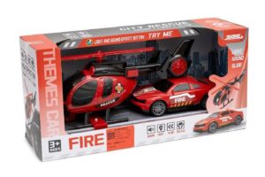 HELICOPTERO-COCHE BOMBEROS CON LUZ Y SONIDO