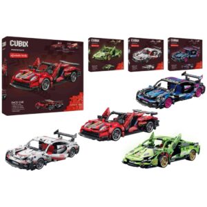 CUBIX COCHE DE CARRERAS DE RETROFRICCION ESCALA 1:18, 4 MOD